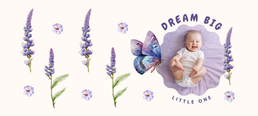 Doza de botez | lavanda | invitatie + marturie