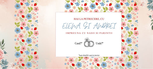 Doza de nunta | flori de primavara | invitatie + marturie