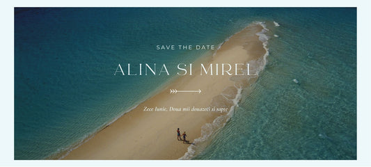 Doza de nunta | la plaja | invitatie + marturie