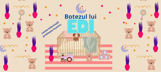 Doza de botez | ursulet | invitatie + marturie