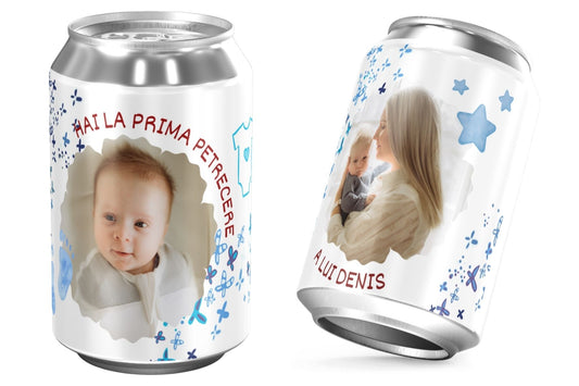 Doza de botez | bebe bleu | invitatie + marturie