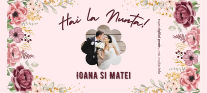 Doza de nunta | bujori roz | invitatie + marturie