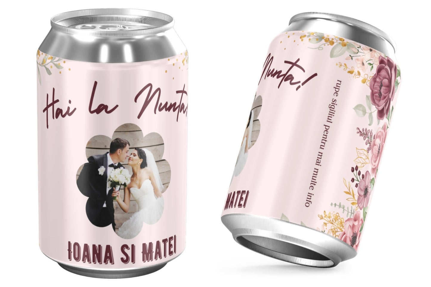 Doza de nunta | bujori roz | invitatie + marturie